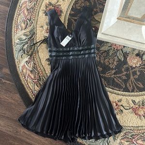 sexy BCBG silky black dress